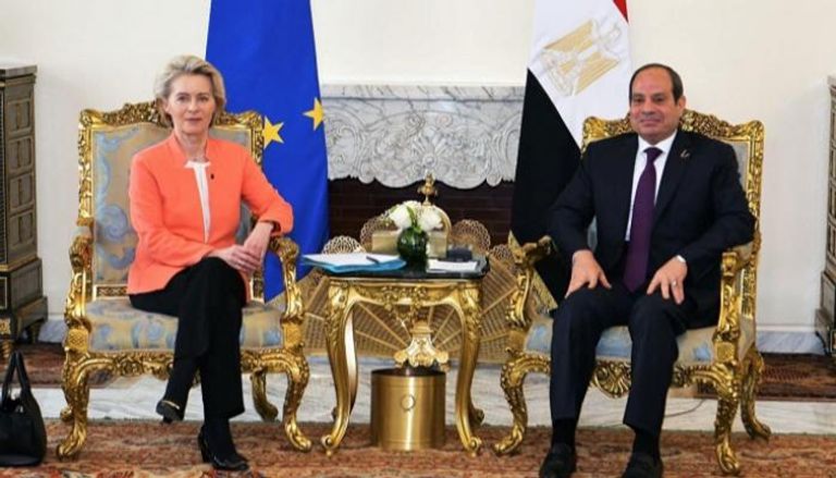 الرئيس المصري ورئيسة مفوضية الاتحاد الأوروبي