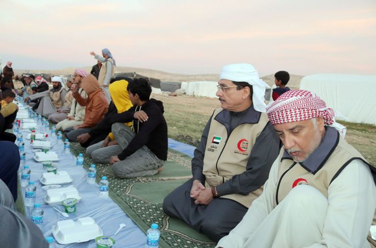 إفطار صائم لقاطني الخيم في الأردن