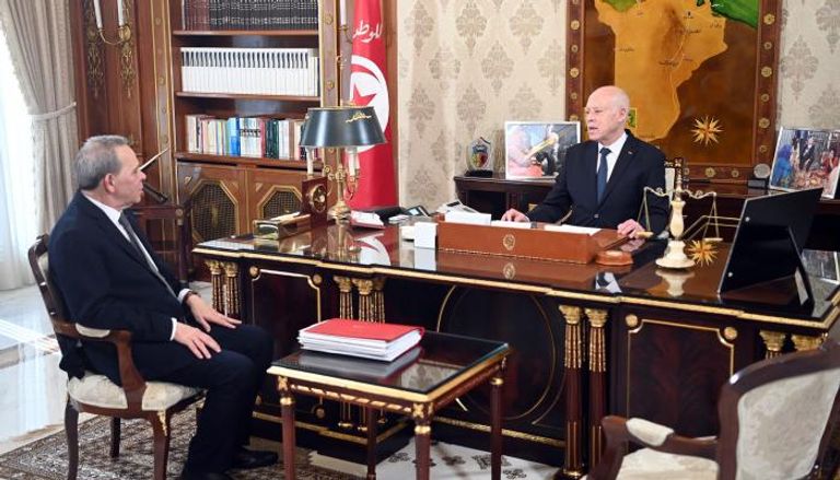 جانب من لقاء قيس سعيد مع رئيس الحكومة أحمد الحشاني