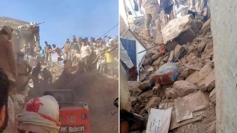 جانب من جرائم تفجير الحوثي للمنازل