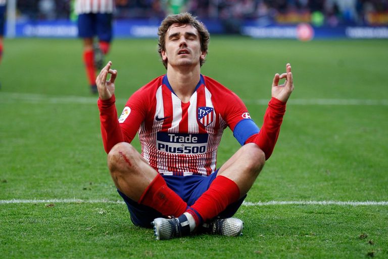 احتفال غريزمان أنطوان غريزمان نجم أتلتيكو مدريد الإسباني