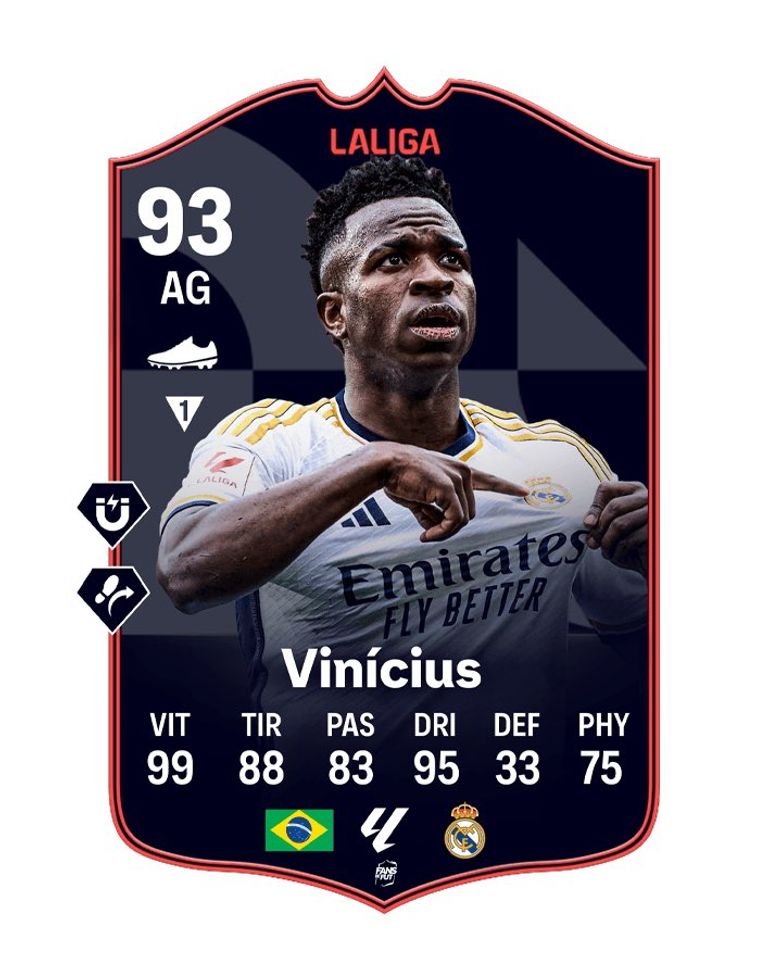 بطاقة فينيسيوس  فينيسيوس جونيور نجم ريال مدريد