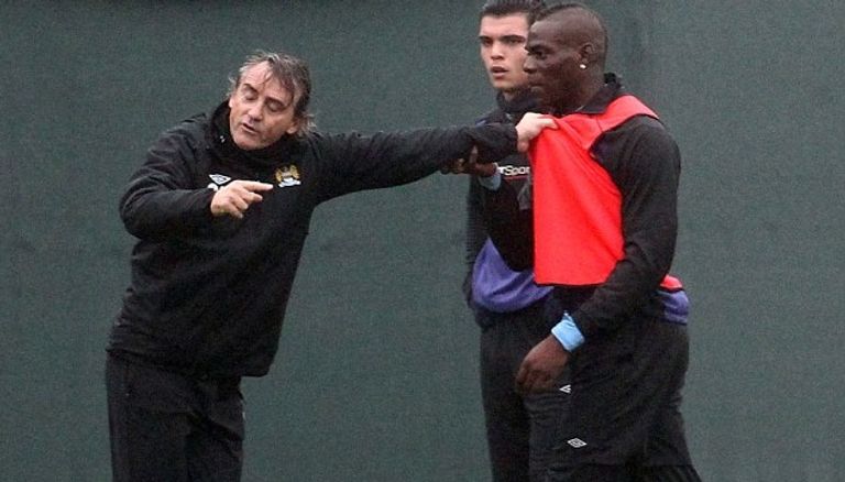 بالوتيلي ومانشيني السير أليكس فيرغسون وديفيد بيكهام