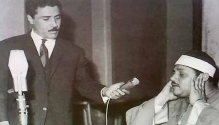 القارئ الراحل محمود خليل الحصري في إذاعة القرآن الكريم
