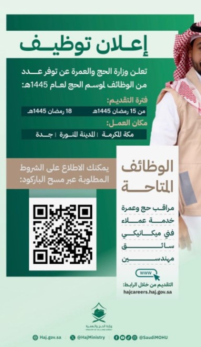 فريق العاملين بأحد مواسم الحج السابقة