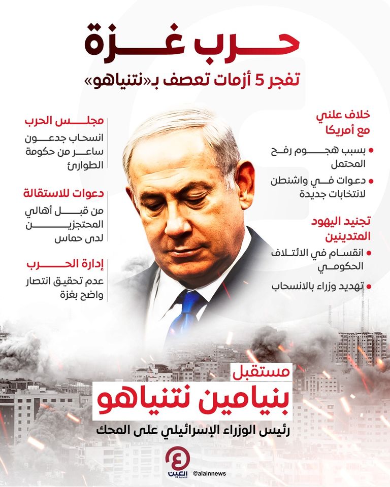 شاب فلسطيني أمام منزل استهدفته إسرائيل بغزة