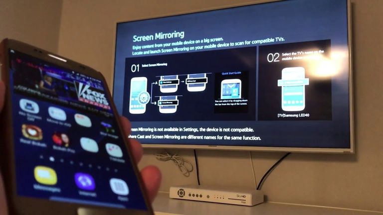 تقنية الـ Screen Mirroring أحد طرق تشغيل الهاتف بالتلفاز طريقة تشغيل الهاتف على التلفاز