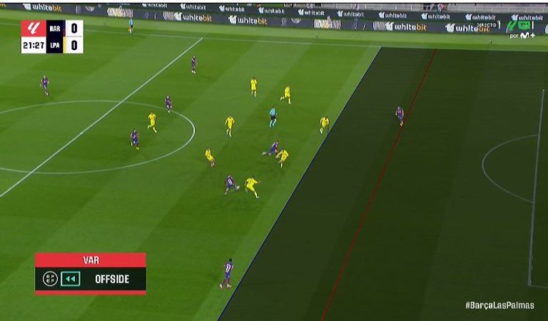 برشلونة في مباراة لاس بالماس