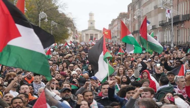 احتجاجات في إيرلندا مؤيدة للفلسطينيين - أرشيفية