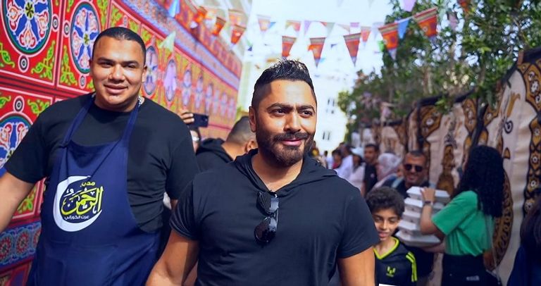 تامر حسني خلال الفعالية