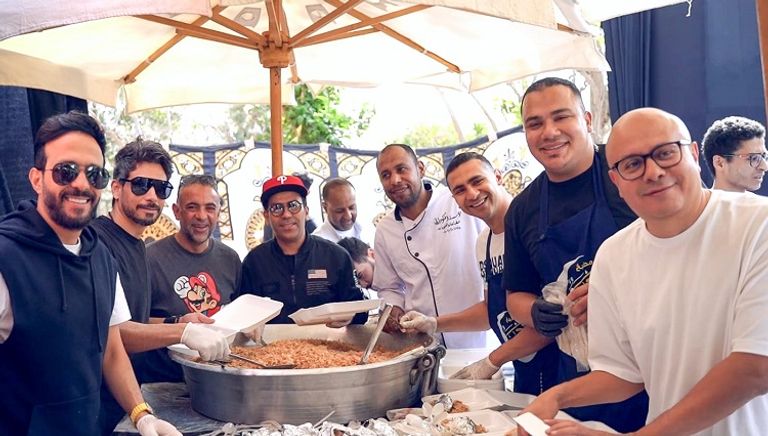 تامر حسني خلال الفعالية