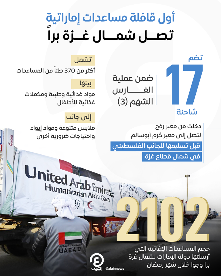 مساعدات إماراتية إلى غزة