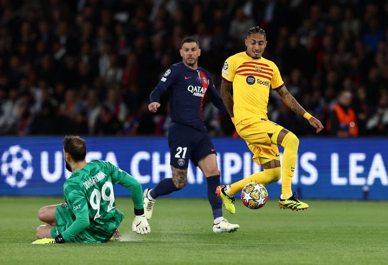 مباراة باريس سان جيرمان وبرشلونة في دوري أبطال أوروبا 2024 باريس سان جيرمان وبرشلونة