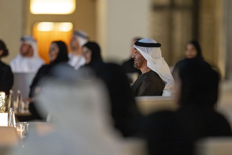 الشيخ محمد بن زايد آل نهيان في حفل توزيع جوائز أبوظبي