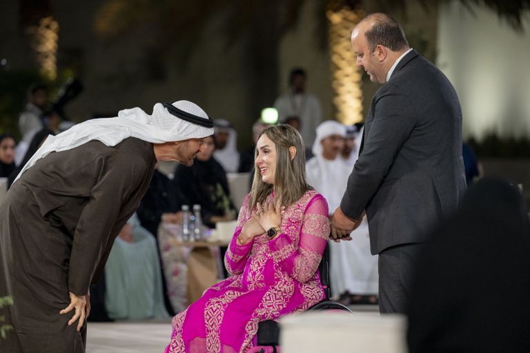 الشيخ محمد بن زايد آل نهيان في حفل توزيع جوائز أبوظبي