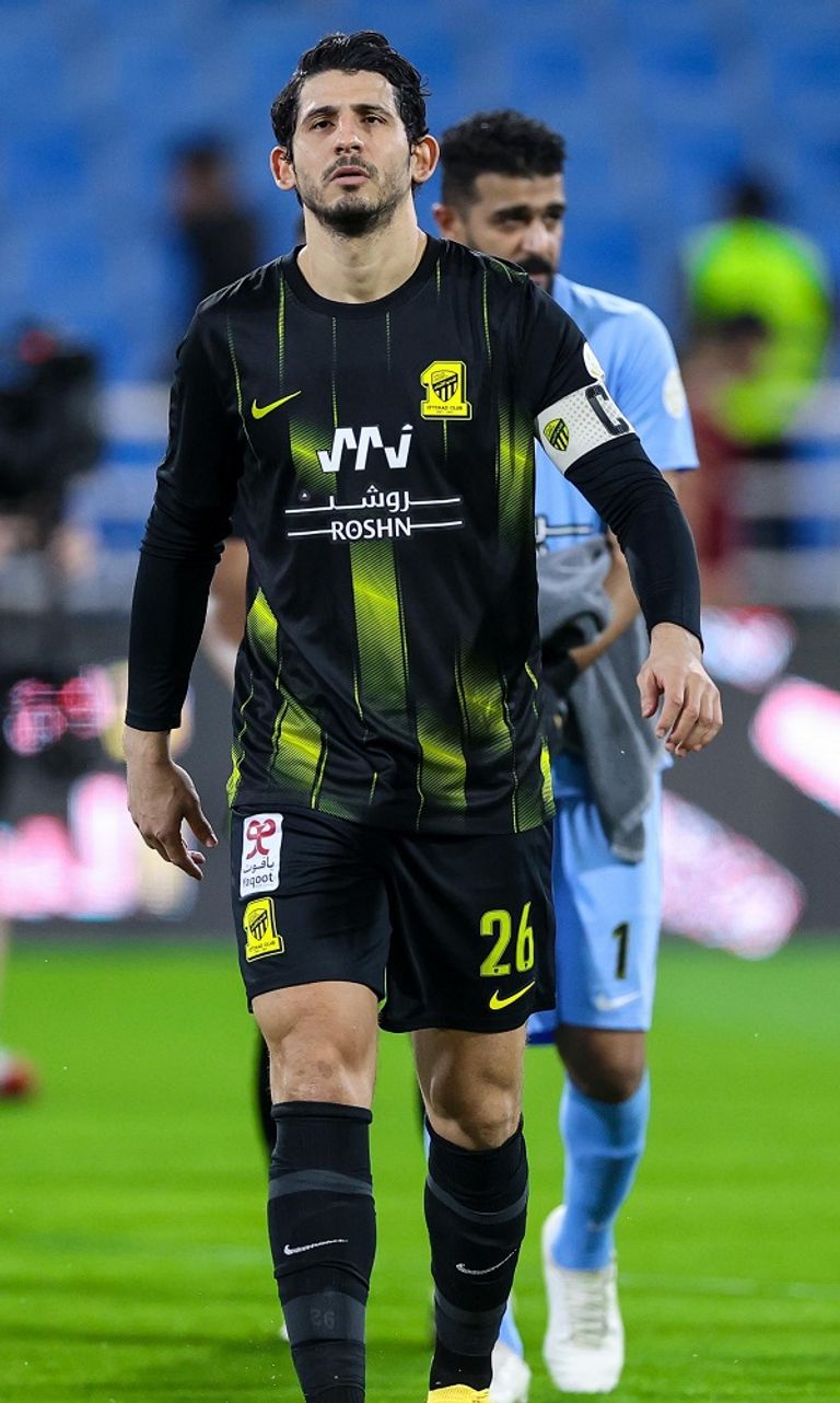 أحمد حجازي قائد الاتحاد مباراة الحزم والاتحاد في الدوري السعودي