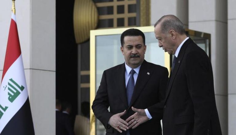 الرئيس التركي رجب طيب أردوغان ورئيس الوزراء العراقي محمد شياع السوداني