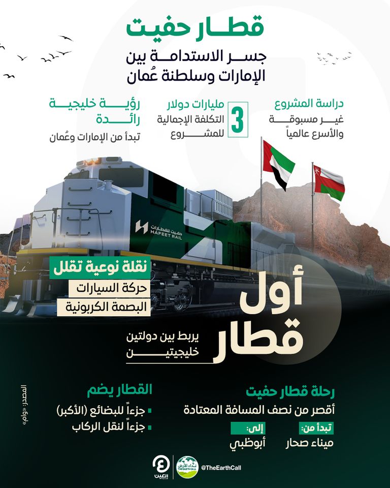 «قطار حفيت».. جسر الاستدامة بين الإمارات وسلطنة عمان