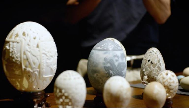 فن النحت على البيض في الصين
