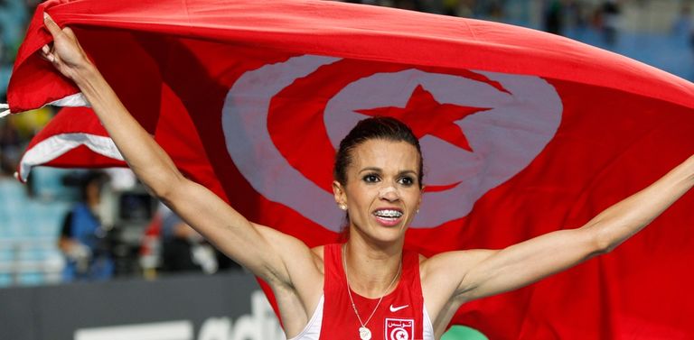 البطلة التونسية حبيبة الغريبي السباح التونسي أحمد الحفناوي
