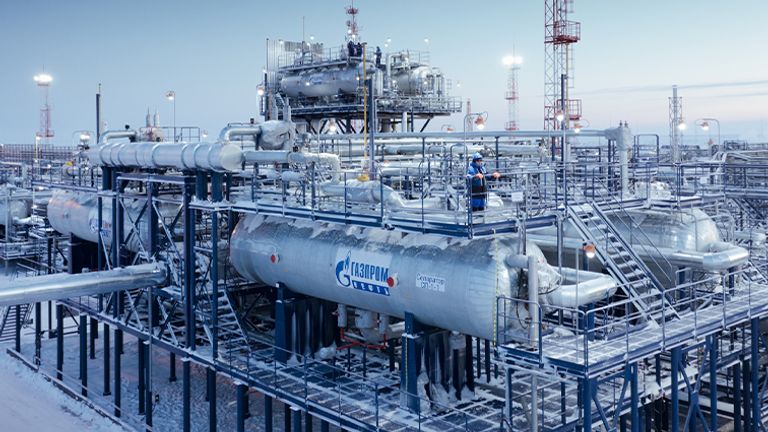 أنابيب غاز تابعة لشركة غازبروم الروسية
