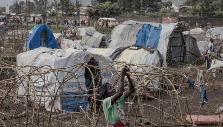 مخيم للنازحين في غوما بالكونغو الديمقراطية
