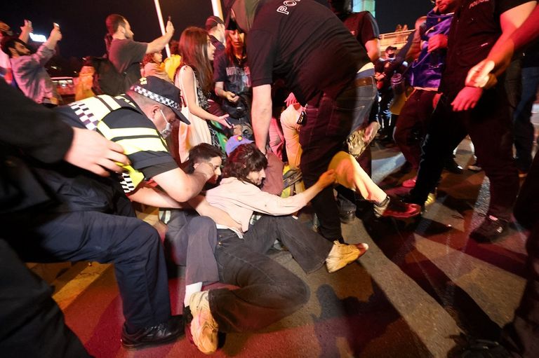 جانب من مظاهرات جورجيا