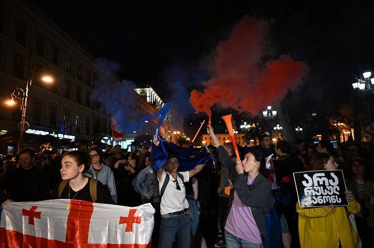 جانب من مظاهرات جورجيا