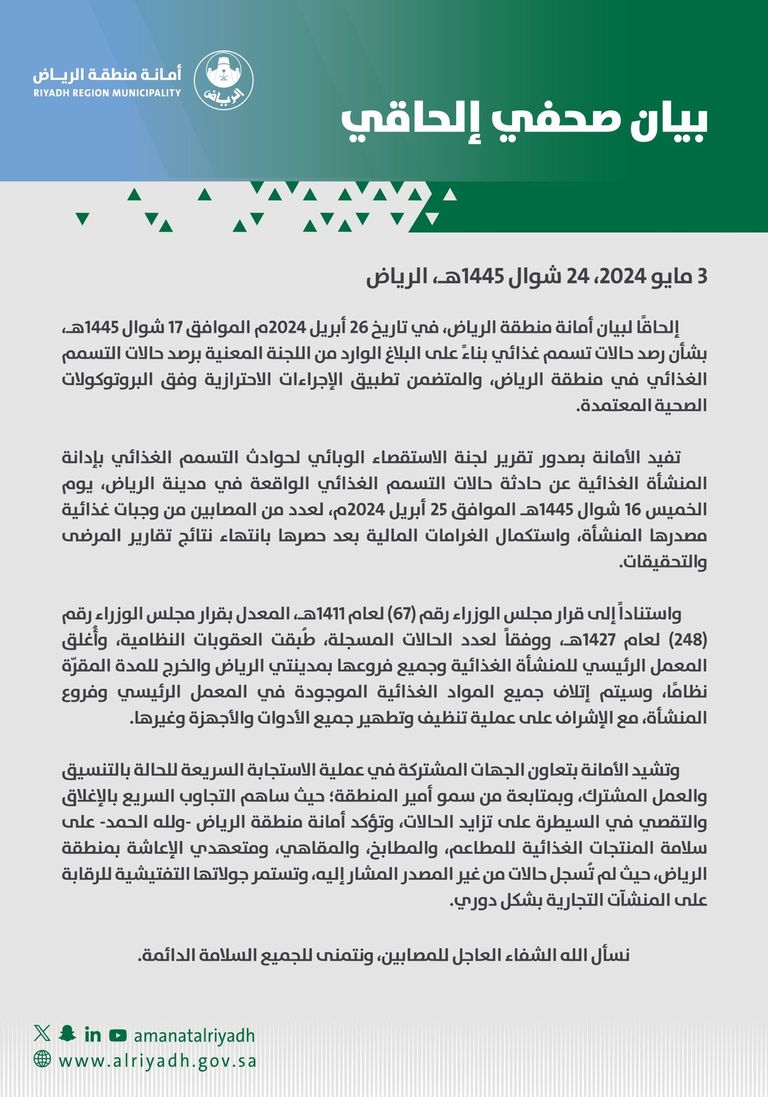 غلق مطعم "هامبرغيني" في الرياض