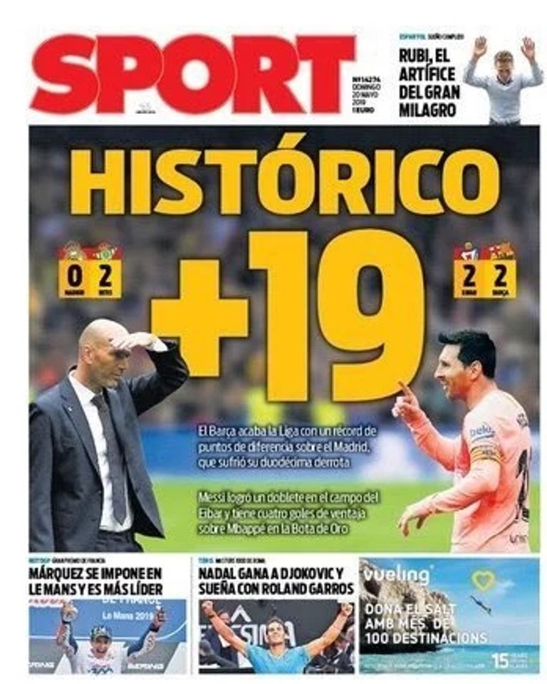 أكبر فارق نقاط بين ريال مدريد وبرشلونة ريال مدريد وبرشلونة