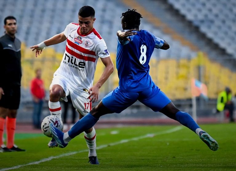 جانب من مباراة الزمالك وسموحة