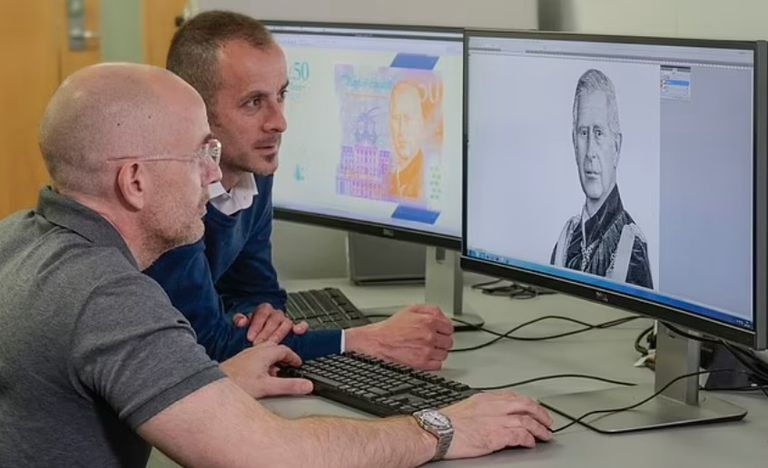 جنيهات استرلينية مطبوع عليها صورة الملك تشارلز الثالث