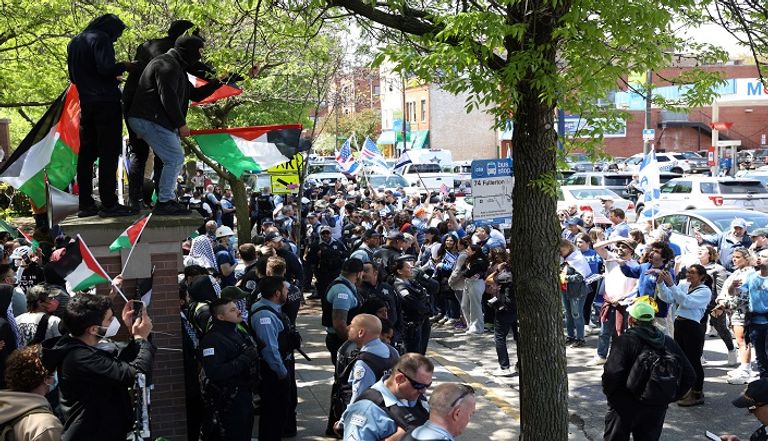 مظاهرات دعما لغزة في جامعة كولومبيا