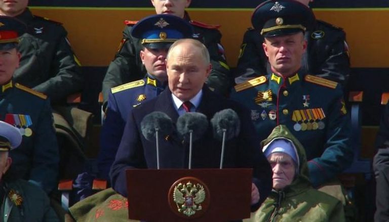 الرئيس الروسي فلاديمير بوتين خلال الاحتفالات