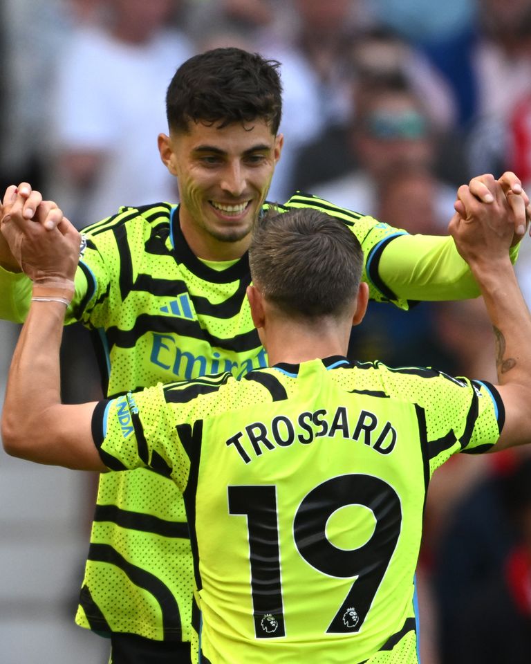 كاي هافيرتز كاي هافيرتز وليوناردو تروسارد في مباراة أرسنال ومانشستر يونايتد