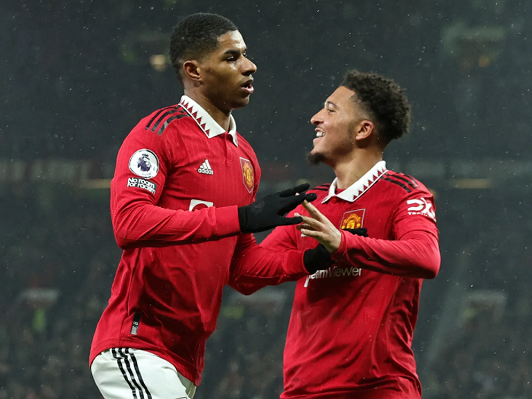 ماركوس راشفورد وجادون سانشو فريق مانشستر يونايتد