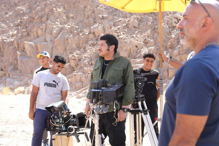 محمد إمام أثناء تصوير