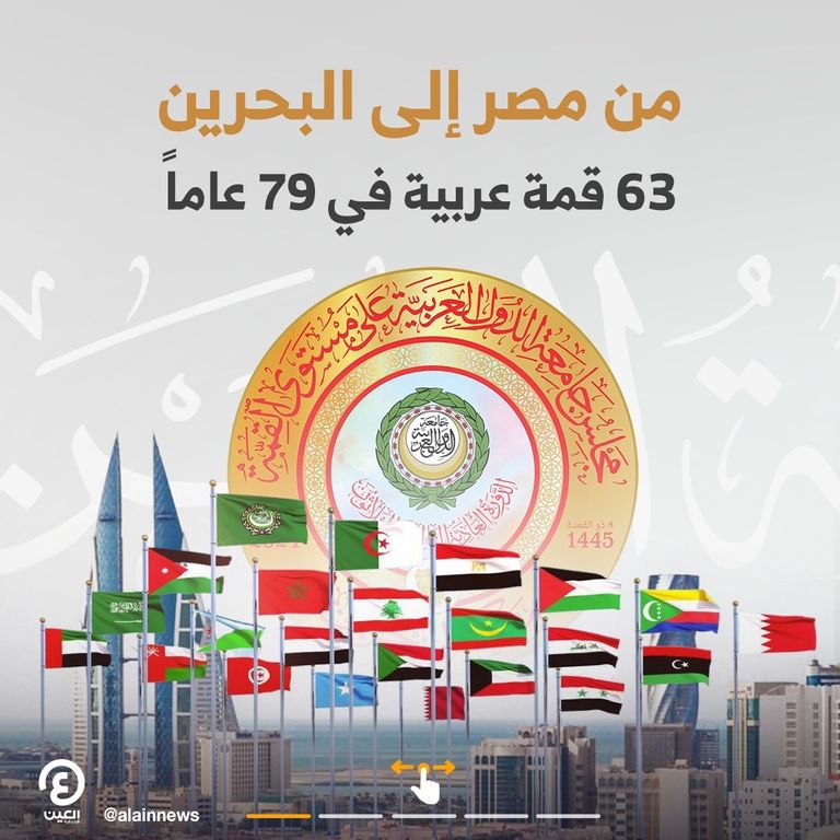 أعلام الدول العربية تزين شوارع المنامة