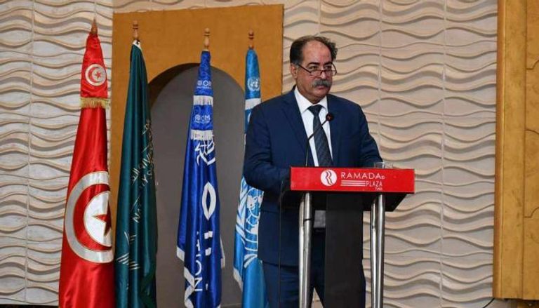 وزير الداخلية التونسي كمال الفقي خلال الملتقى العربي