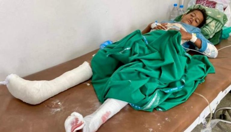 أحد الأطفال الضحايا لألغام الحوثي بتعز.. متداولة