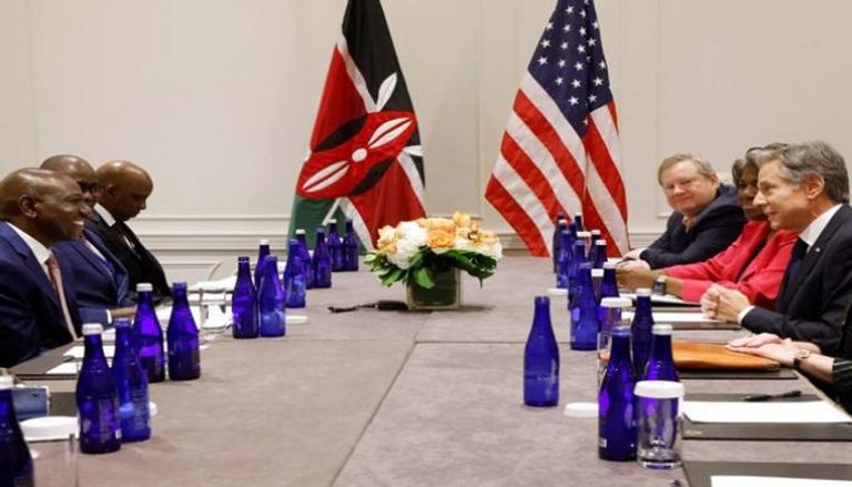 لقاء سابق بين الرئيس الكيني ووزير خارجية أمريكا أنتوني بلينكن