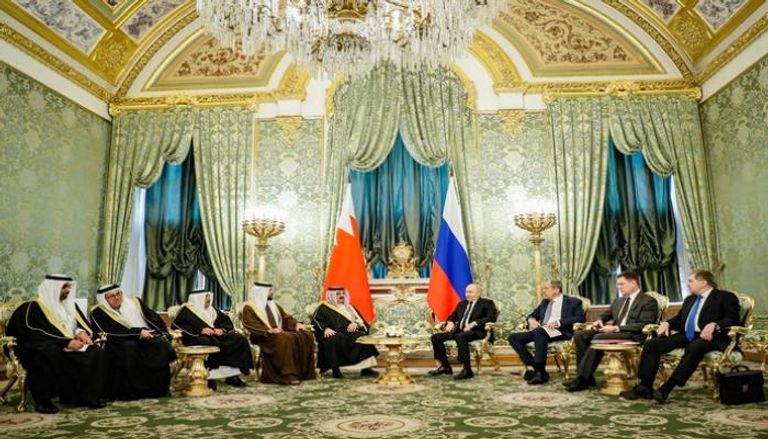 جانب من القمة البحرينية الروسية في موسكو
