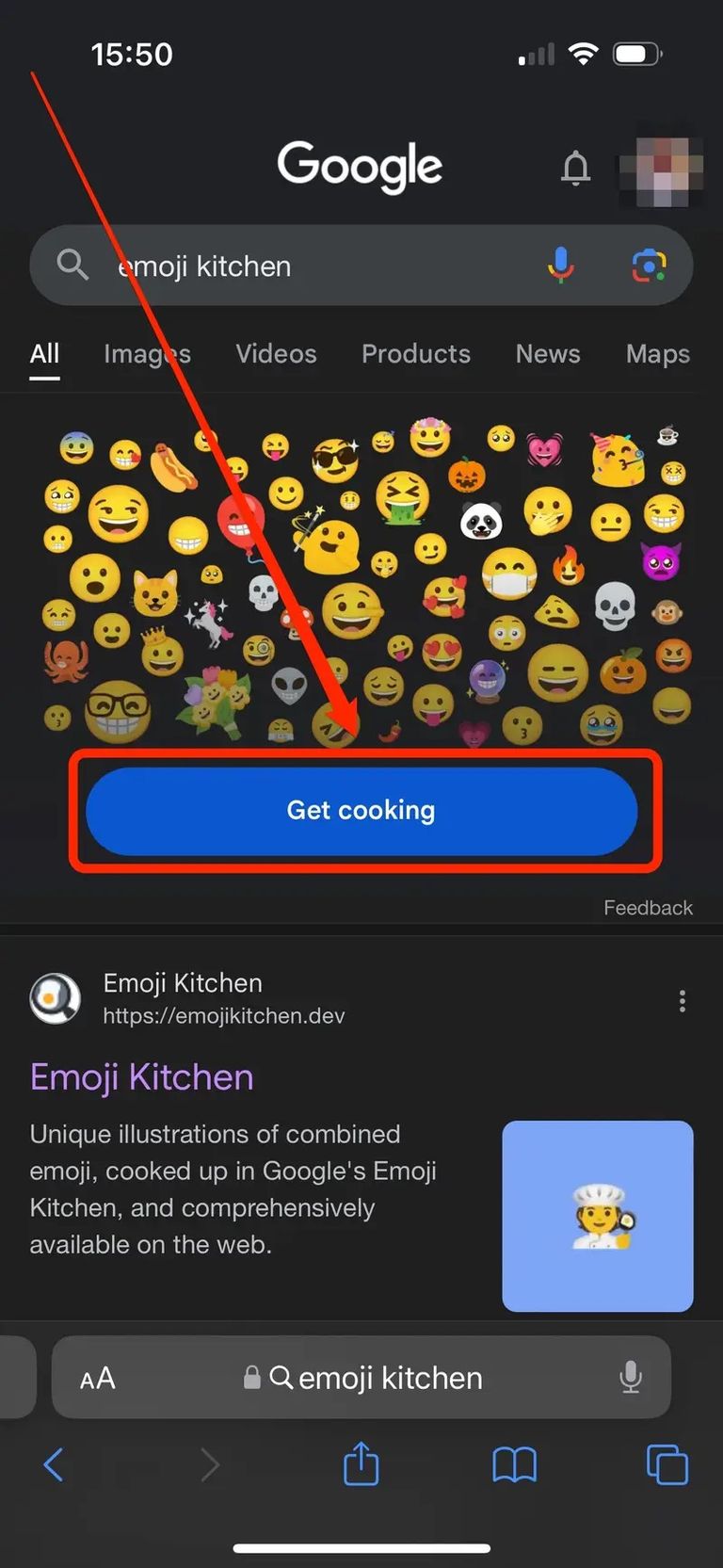 كيف تستخدم خاصية Emoji Kitchen ؟  خاصية Emoji Kitchen