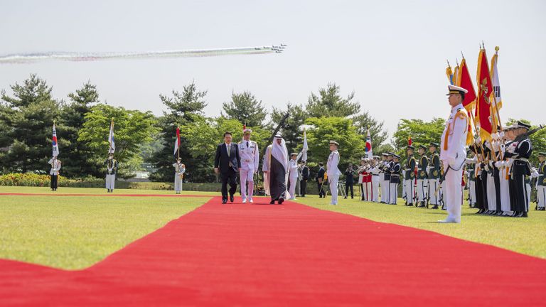  الشيخ محمد بن زايد آل نهيان ورئيس كوريا الجنوبية