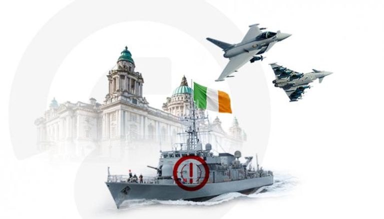 علم أيرلندا على زي الجيش