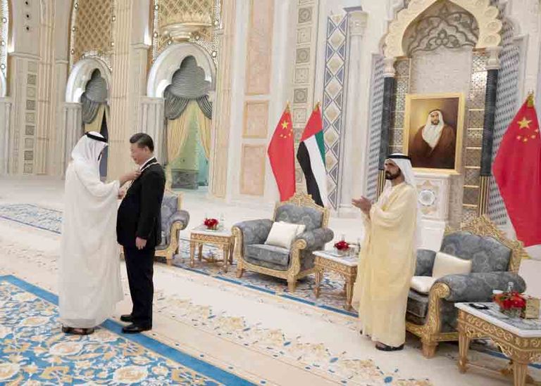 الشيخ محمد بن زايد آل نهيان والرئيس الصيني