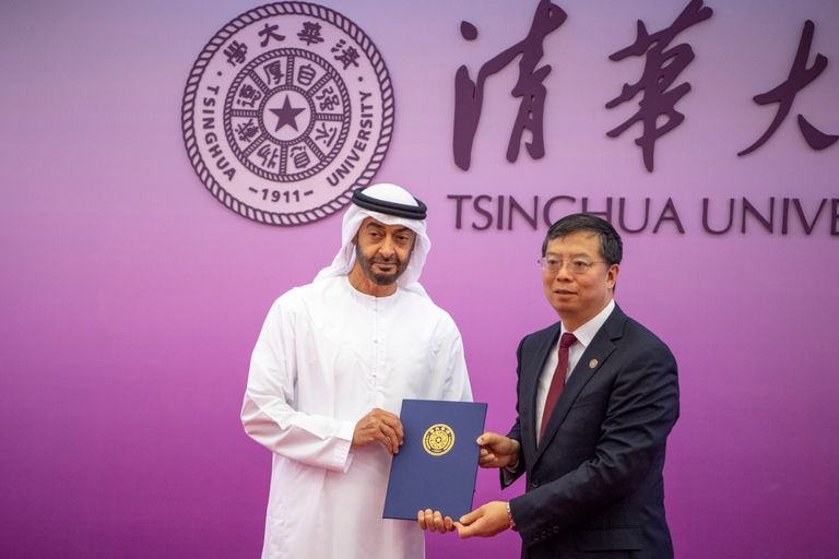 الشيخ محمد بن زايد آل نهيان والرئيس الصيني