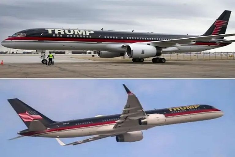 طائرة ترامب كانت حاضرة في كل جولاته