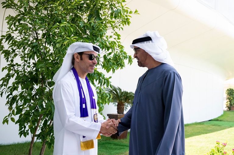 الشيخ محمد بن زايد آل نهيان يستقبل فريق العين بطل آسيا