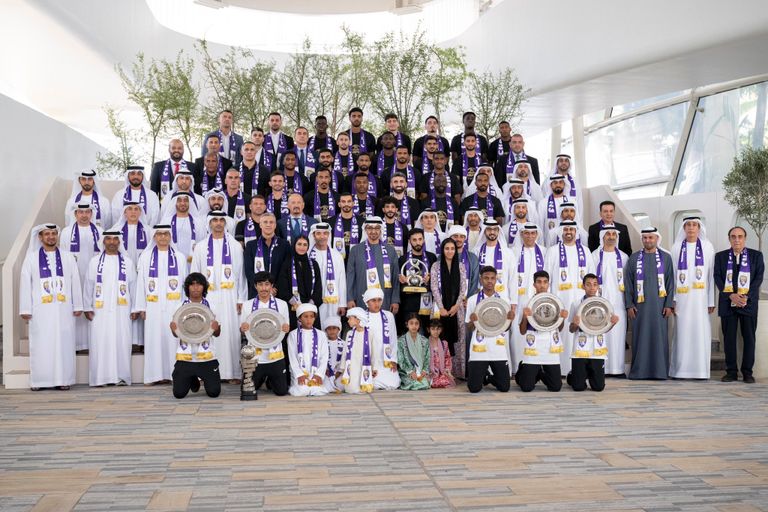 الشيخ محمد بن زايد آل نهيان يستقبل فريق العين بطل آسيا